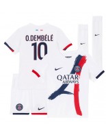 Paris Saint-Germain Ousmane Dembele #10 Bortedraktsett Barn 2025-26 Korte ermer (+ bukser)